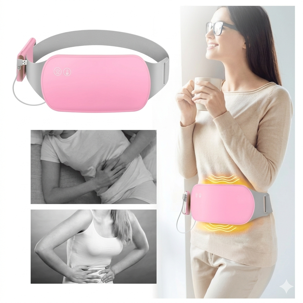 Dile adiós a los cólicos menstruales con el cinturón térmico.